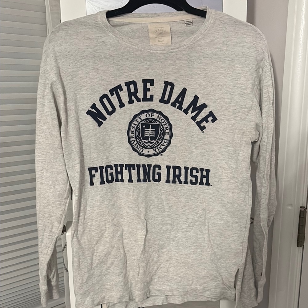 Long Sleeve Heather Grey Notre Dame Shirt
